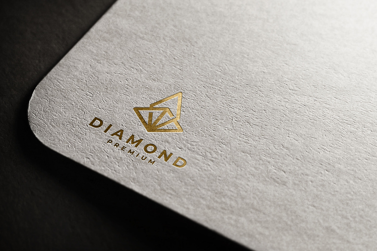 diamond line art geometry logo icon, a Branding & Logo Template by mouze_art (Photo 3 of 3)