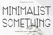 Minimalist Something, a Sans Serif Font by InermediaSTUDIO (Thumbnail 1 of 7)