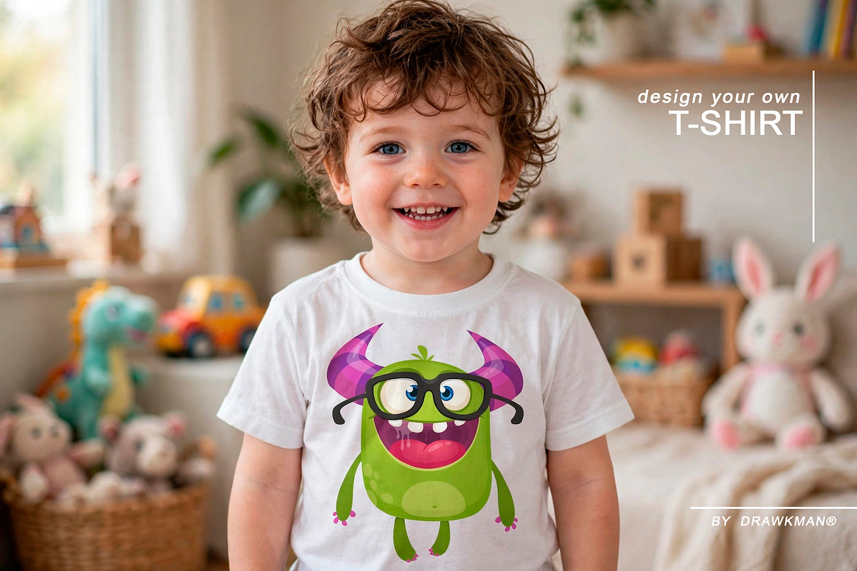 Monster Pack - 135 Cute Monsters, a Decorative Illustration by D R A W K M A N (Photo 13 of 30)