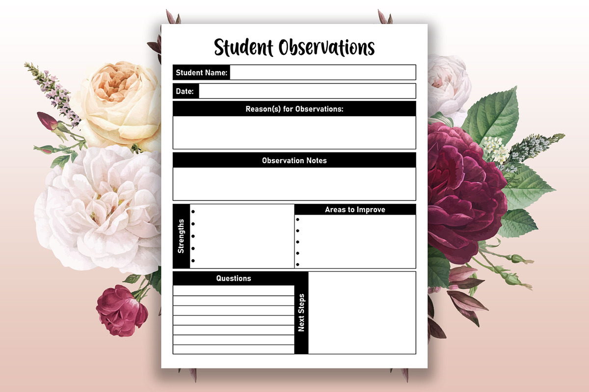 Student Observation Log KDP Interior, a Graphic by mh_arif (Photo 1 of 2)