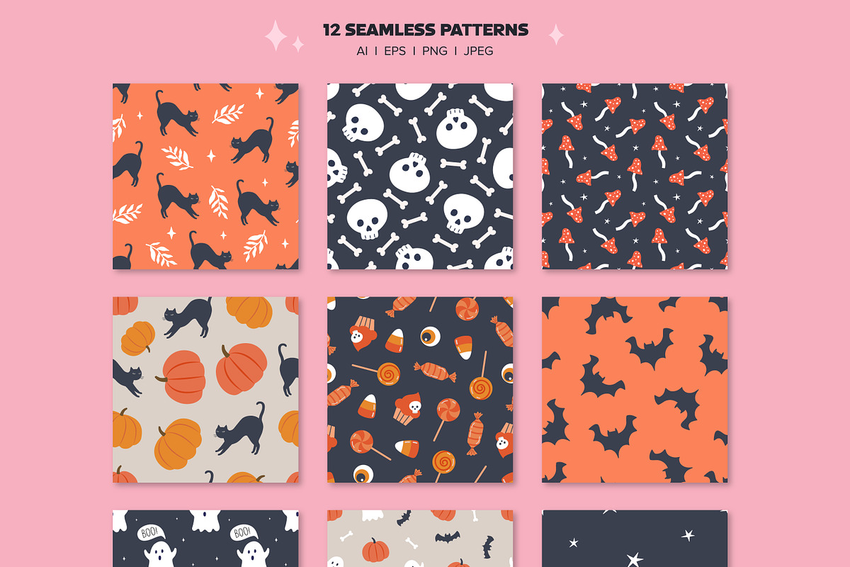 Halloween Clipart & Patterns, an Object Graphic by mejorana (Photo 6 of 11)