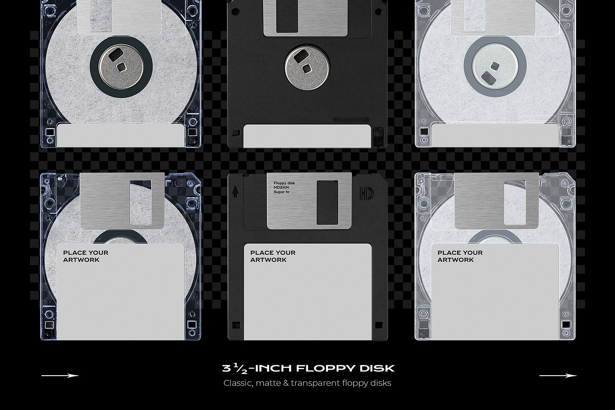Floppy Disk Mockup Template Bundle, a Product Mockup by PrintPixel (Photo 3 of 28)