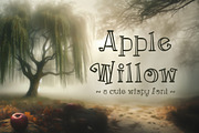 Apple Willow Font - cute wispy font, a Handwritten Font by Cuddle Bunnie Studio (Thumbnail 1 of 4)