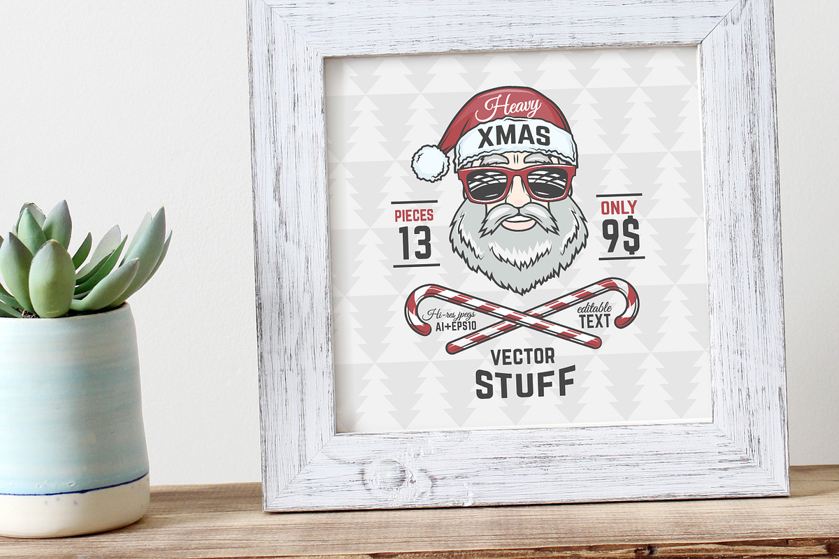 Heavy Christmas vector pack, an Illustration by TheBigLake (Photo 1 of 6)