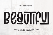 Beautiful | Script Font, a Script Font by Scratchones (Thumbnail 1 of 9)