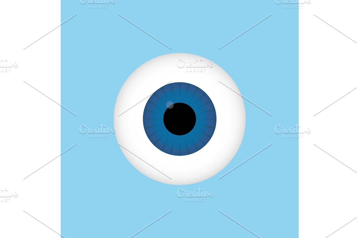 Human 3d blue eye. Eye iris, an Object Illustration by Vector Creator