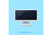 3D Desktop computer monitor with, a Technology Illustration by Abscent (Thumbnail 1 of 3)