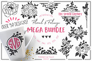 Floral Overlay - Vector Clipart, an Object Graphic by Tommy & Tilly Design (Thumbnail 1 of 6)