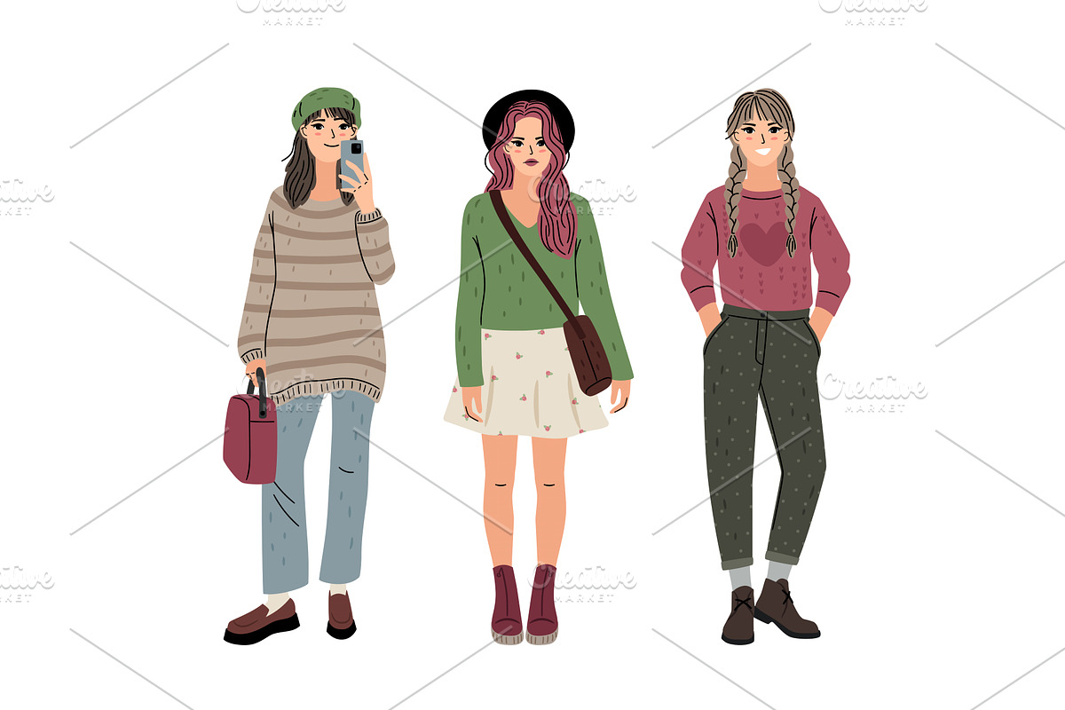 Elegant pretty woman in casual, a Person Illustration by Stock-Smart-Start