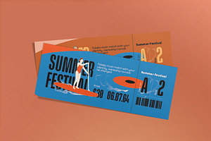 Blue Vintage Summer Festival Ticket