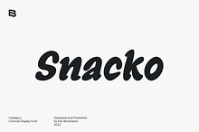 Snacko; Comical Display Font