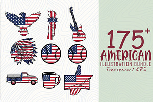 175 American patriotic illustrations, an Object Illustration by Sofia's Fashion