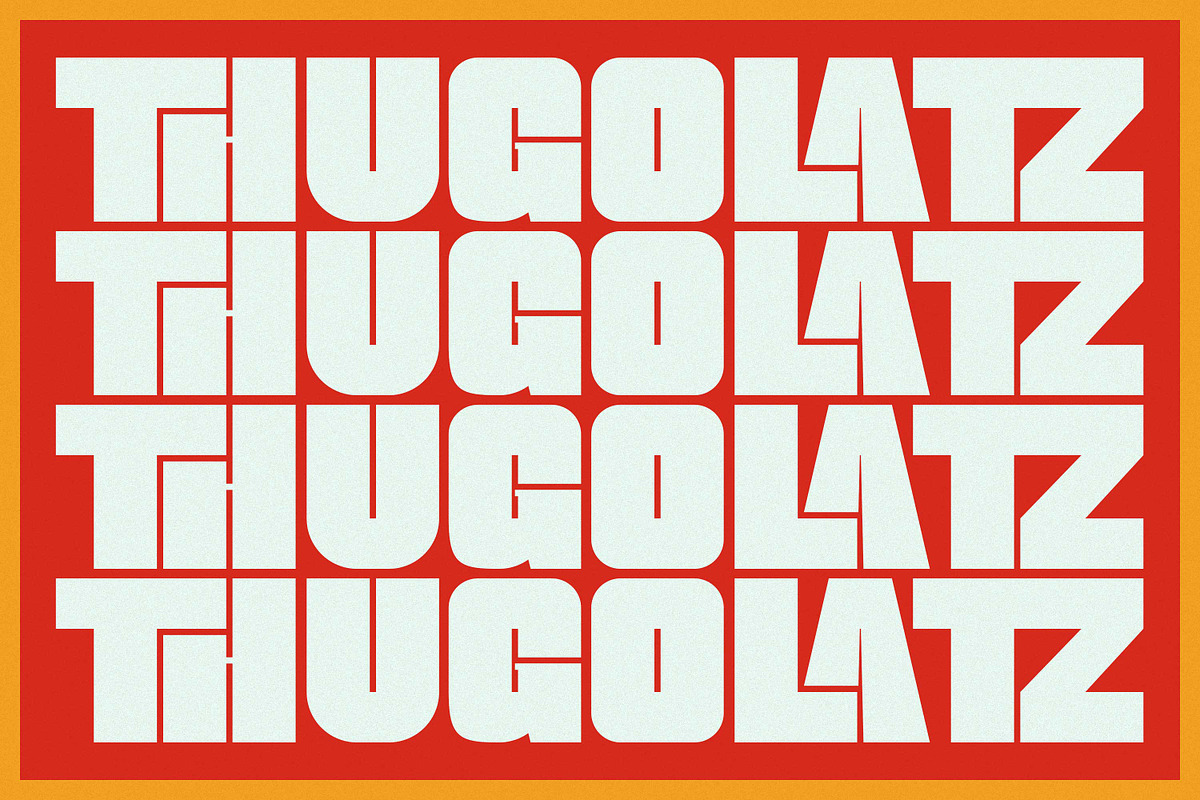 Sale! : Thugolatz - Ligature Sans, a Sans Serif Font by Almarkhatype (Photo 1 of 10)