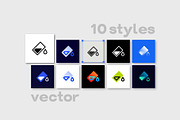 Edit icons set, an Outline Icon by karnofff (Thumbnail 2 of 12)