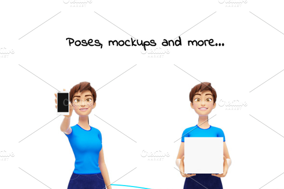 35 Jenny 3D Product Promo Mock-Ups, an iPad Mockup by Oleg Ribar (Photo 3 of 29)