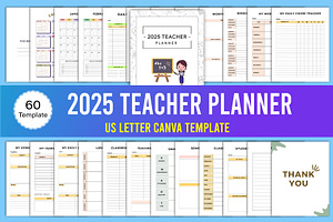 2025 Teacher Planner Canva Interior