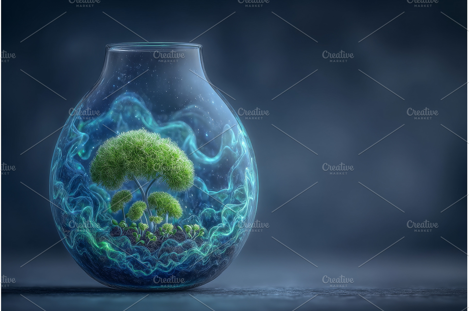 A table holds a glass jar containing, a Nature Photo by ZinetroN
