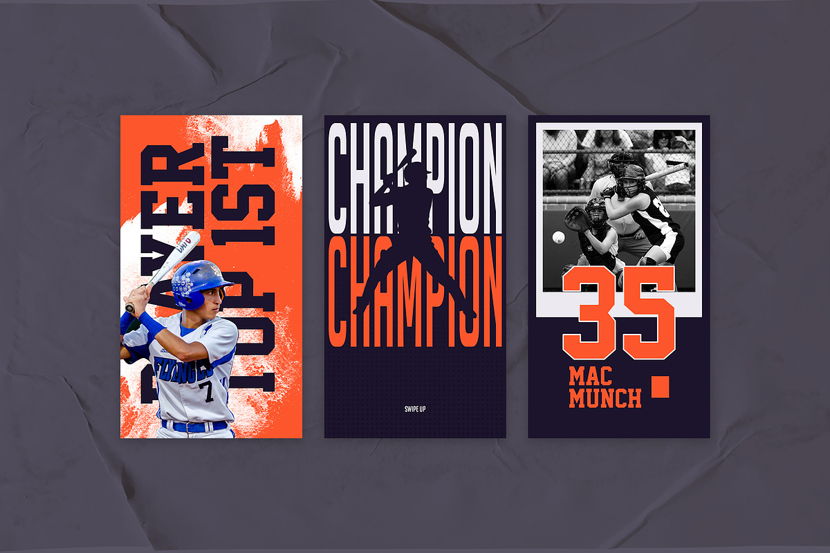 Baseball Instagram Templates, a Social Media Template by Azruca (Photo 4 of 11)
