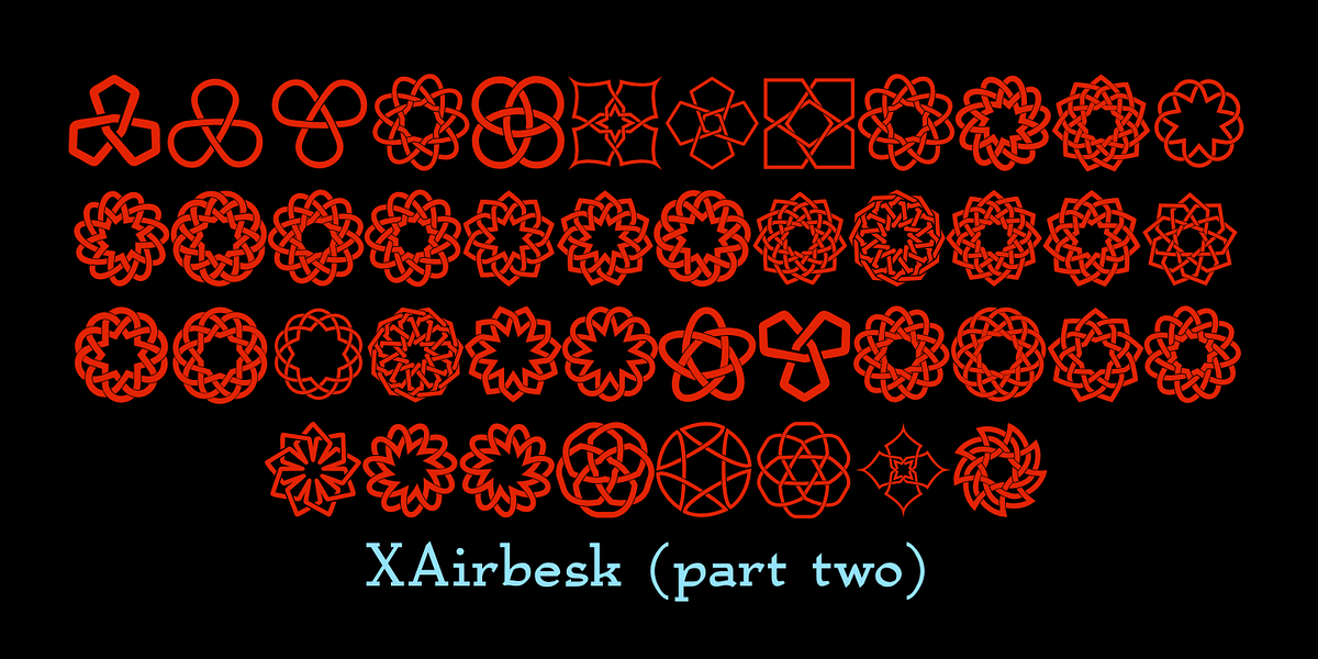 XAirebesk, a Symbol Font by Ingrimayne Type (Photo 4 of 6)