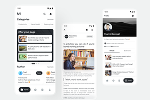 Article Mobile UI Kit, a Templates & Theme by Ryanae