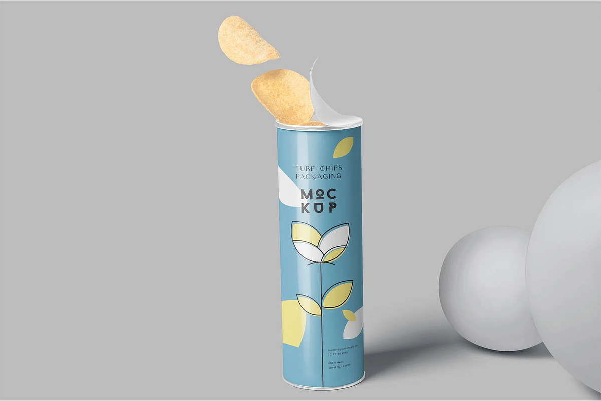 Chips Packaging Tube Mockups, a Packaging Mockup by megostudi0 (Photo 7 of 7)