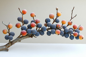 Colorful fruit branch displaying vib, a Photo by Tanuart