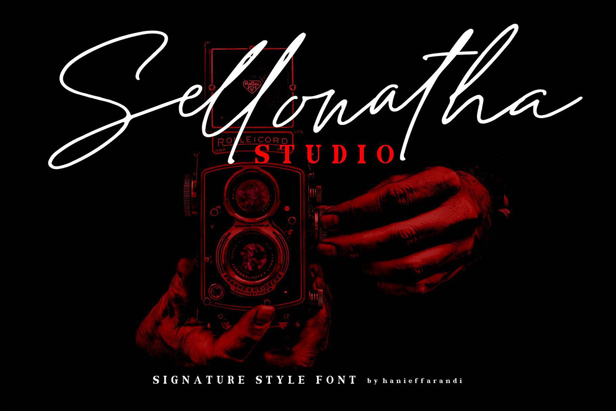 Andellia Davilton font with monoline preview 2