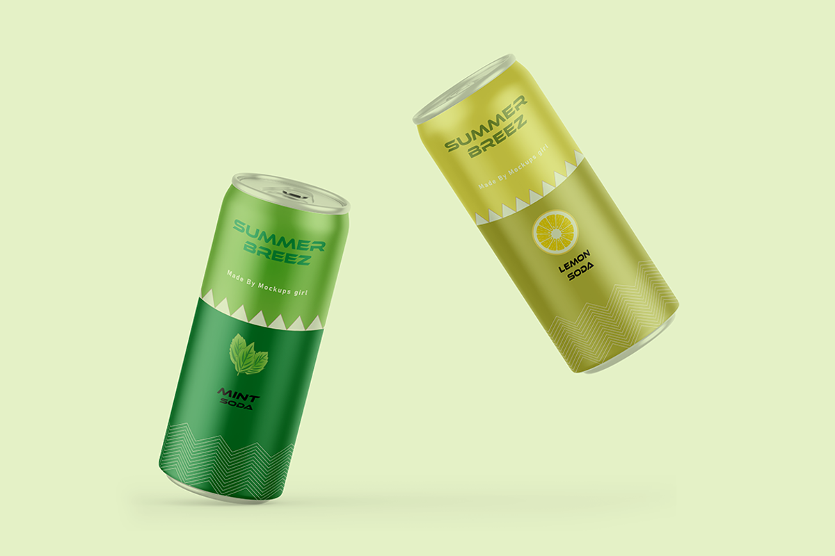 Soda Can Mockups, a Cups & Container Mockup by Mockups Girl (Photo 3 of 5)