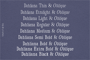 Dahliana Serif Classic Old Style