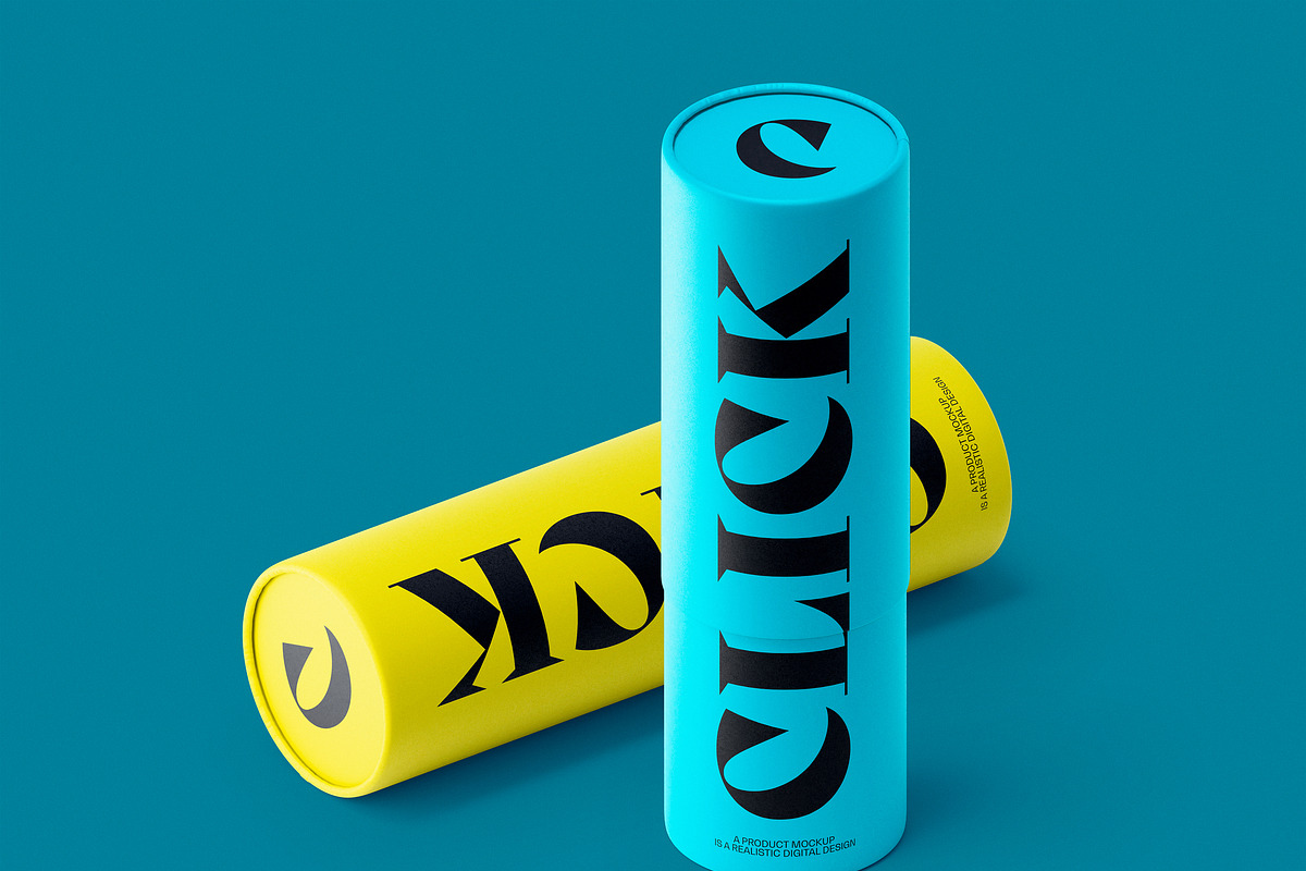 Paper Tube Packaging Mockup, a Packaging Mockup by Design Squad (Photo 2 of 2)