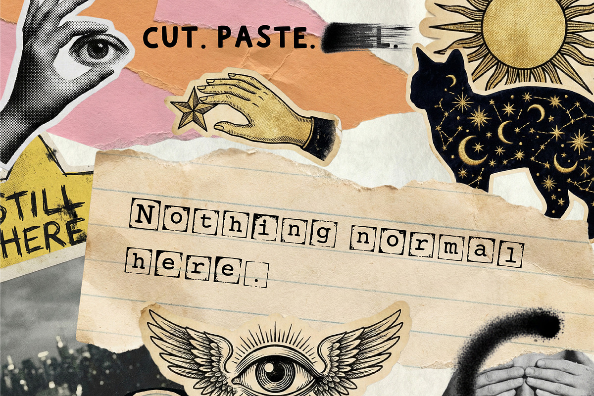 Analog Collage Kit Paper Scrapbook, an Object Graphic by DreamoraArt (Photo 5 of 10)
