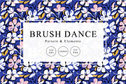 Brush dance. Pattern & elements, a Pattern Graphic by Tilling (Thumbnail 1 of 5)