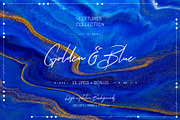 Golden & Blue textures, a Texture Graphic by Mirror Flow (Thumbnail 1 of 12)