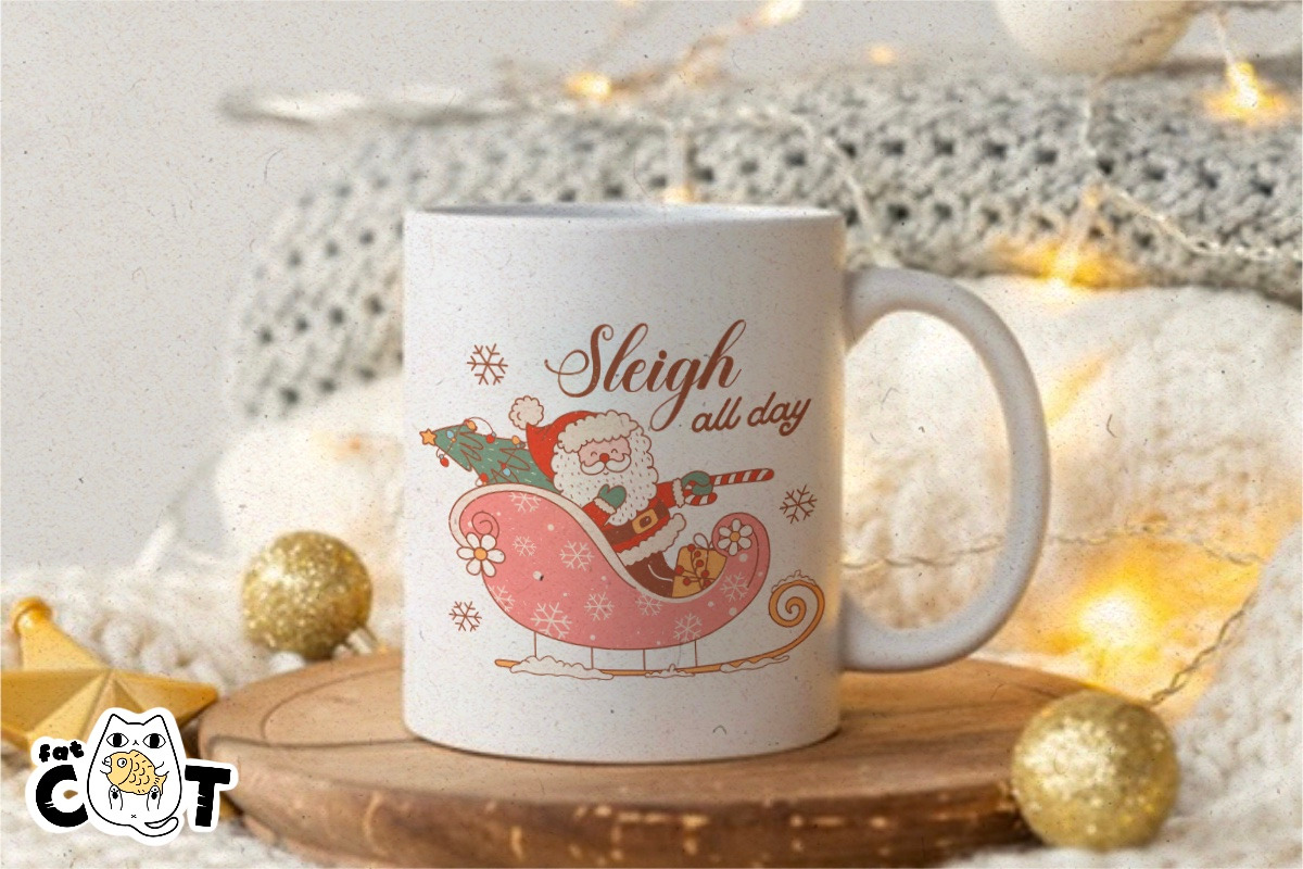 Groovy Christmas Sublimation Bundle, an Object Graphic by FatCat_Design (Photo 5 of 7)