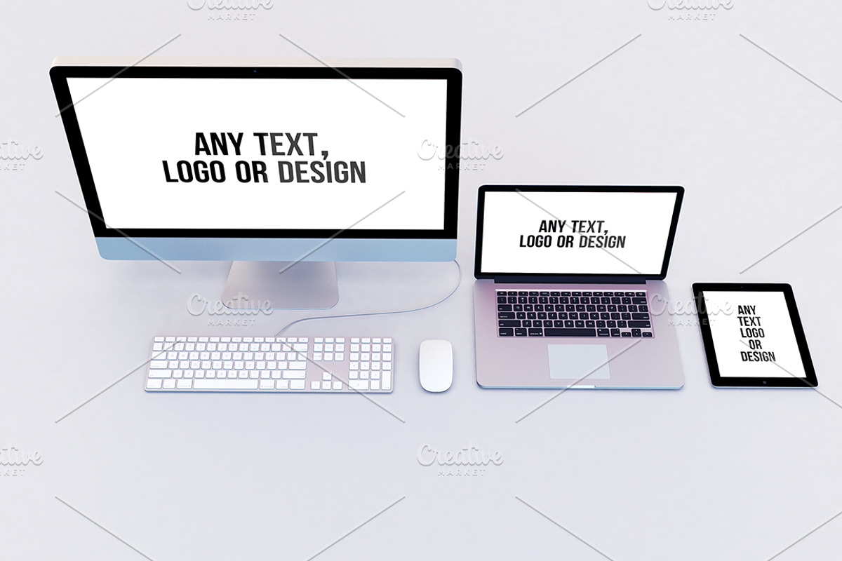 Imac Macbook and Ipad Mock-Up, an iPad Mockup by graystudio