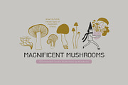 Magnificent Mushrooms, a Food Illustration by Annakniaz (Thumbnail 1 of 15)