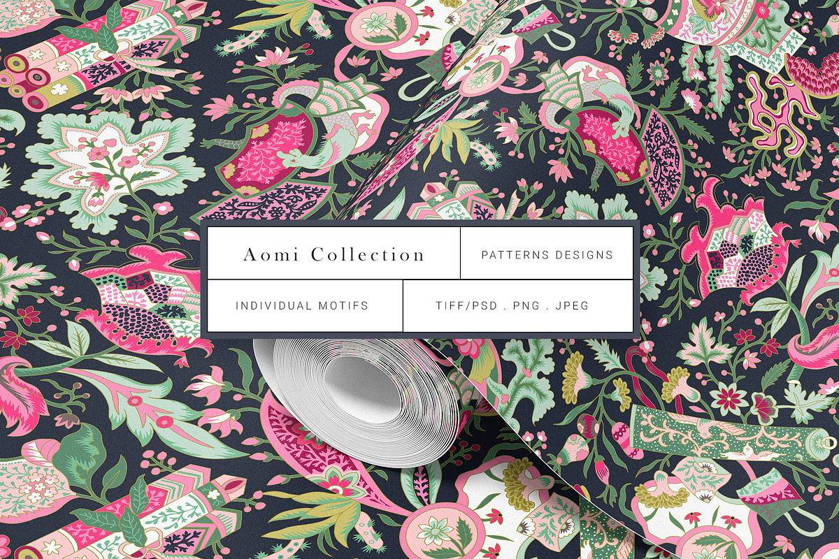 Aomi, Exquisite Vector Patterns!, a Pattern Graphic by TSTUDIO