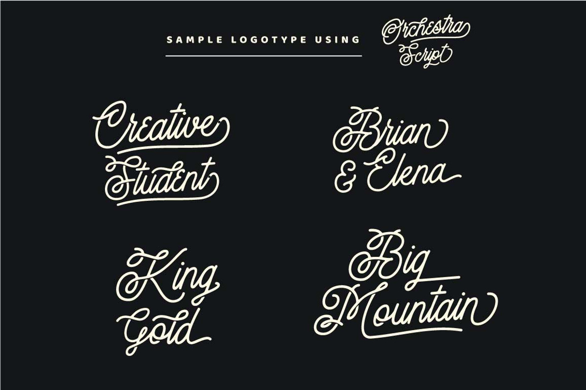 Orchestra Script - Monoline Typeface, a Script Font by ianmikraz (Photo 10 of 14)