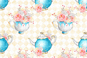 Alice in Wonderland Digital Paper, a Pattern Graphic by Collart Studio (Thumbnail 4 of 6)