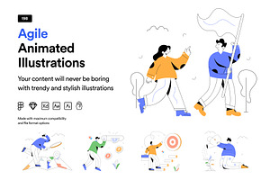 198 Agile Animated Illustrations, an Education Illustration by Vectors Market