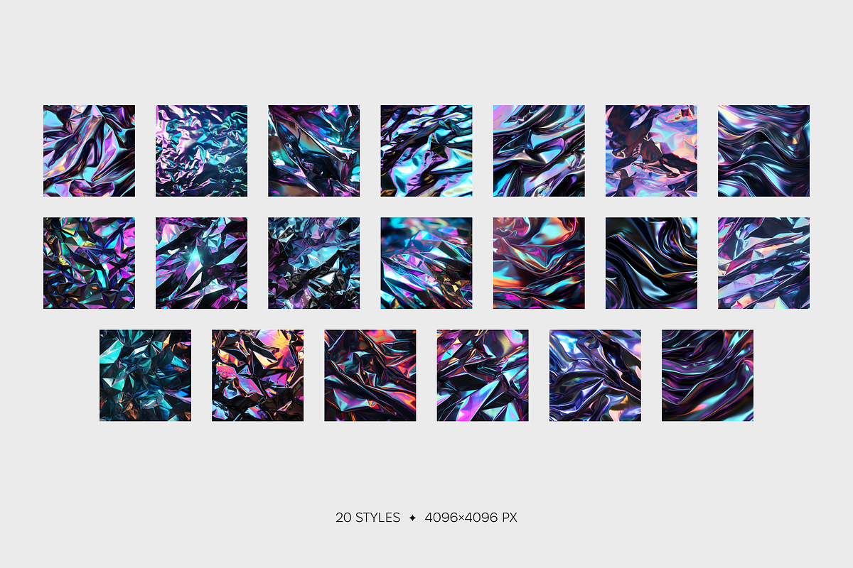 Dark holographic wallpaper pack, a Wallpaper Graphic by existacial (Photo 2 of 7)
