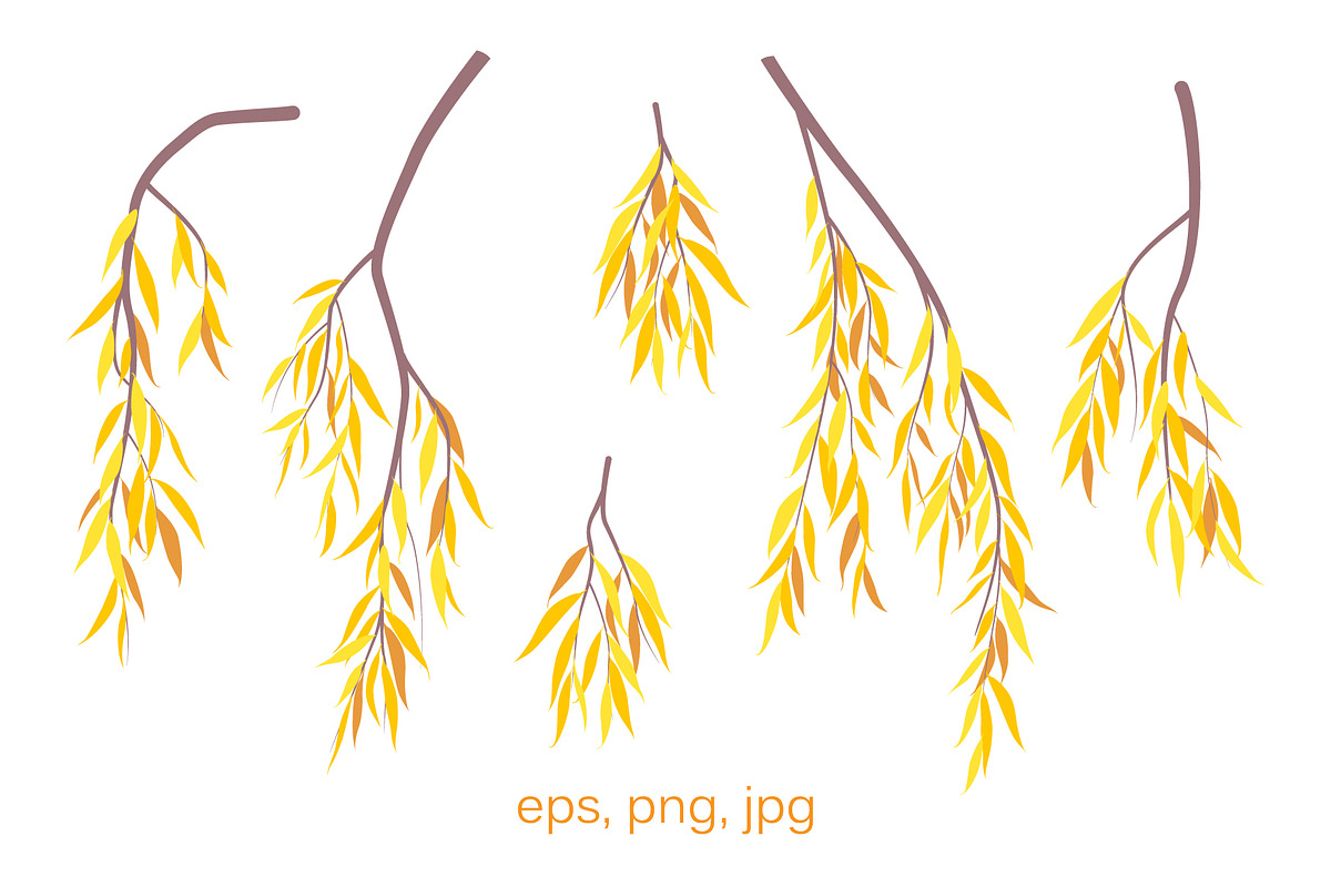 Weeping Willow Branches, a Decorative Illustration by Valentyna Smordova (Photo 3 of 7)