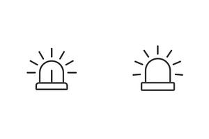 Emergency warning lights indicating, an Illustration by ZinetroN