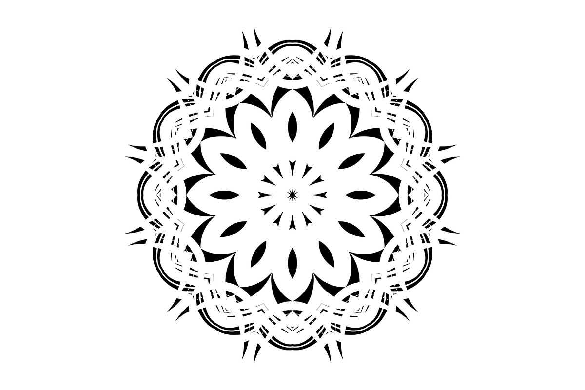 Modern Black and White Mandala Pack, a Decorative Illustration by NJ Himel (Photo 71 of 101)
