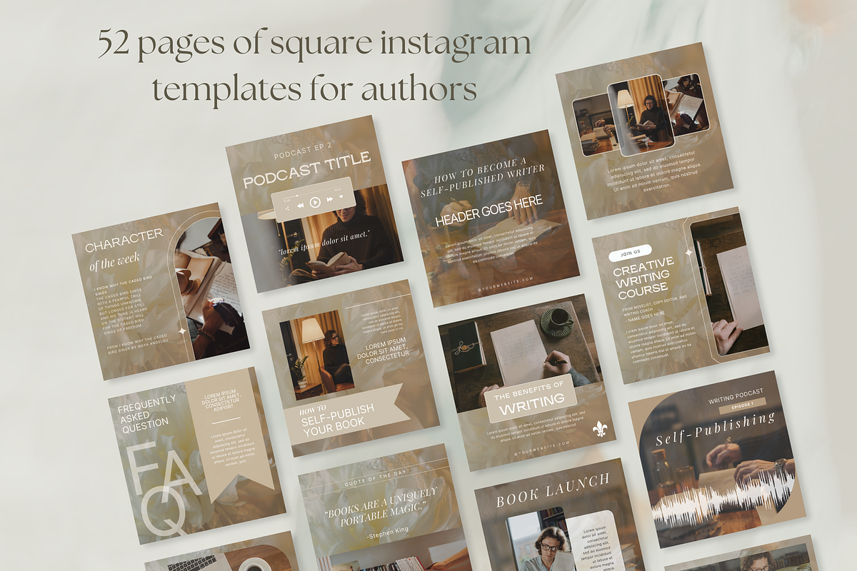 Author Instagram Post template, a Social Media Template by Petite Zakka Boutique (Photo 2 of 6)