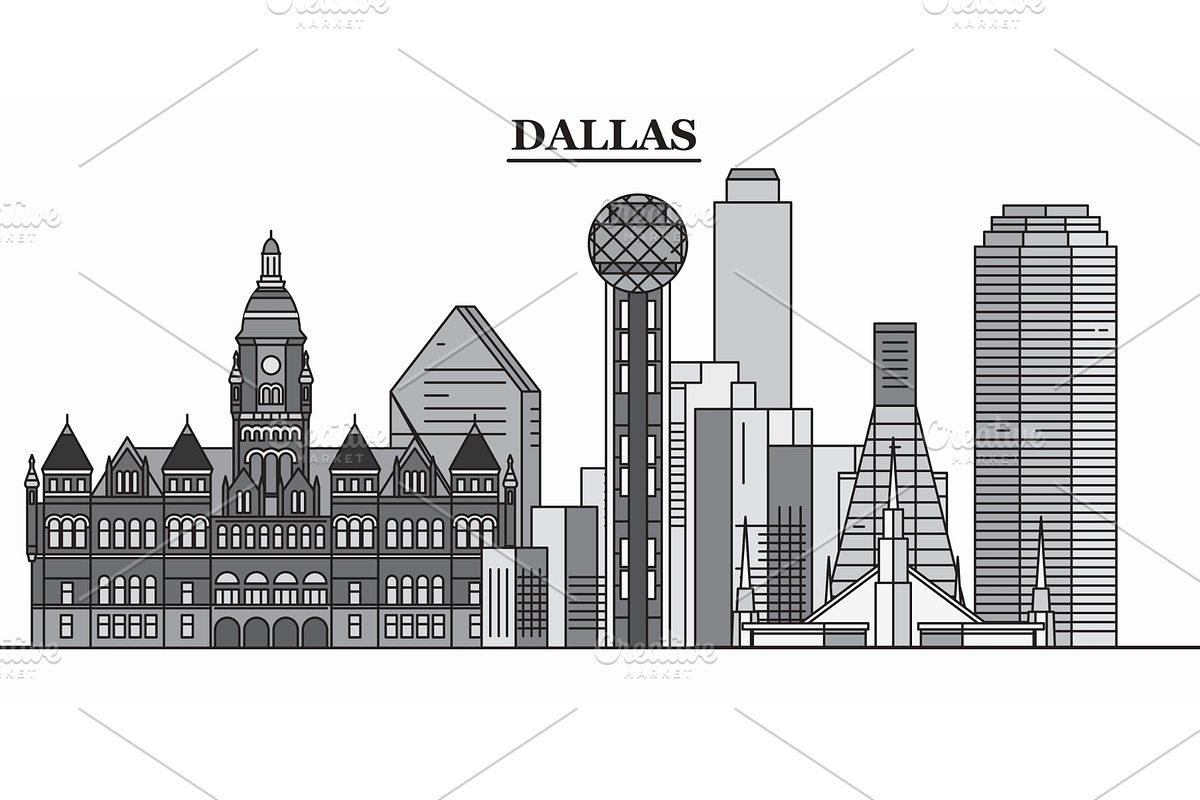 United States, Dallas City city, a Work Illustration by urban icon
