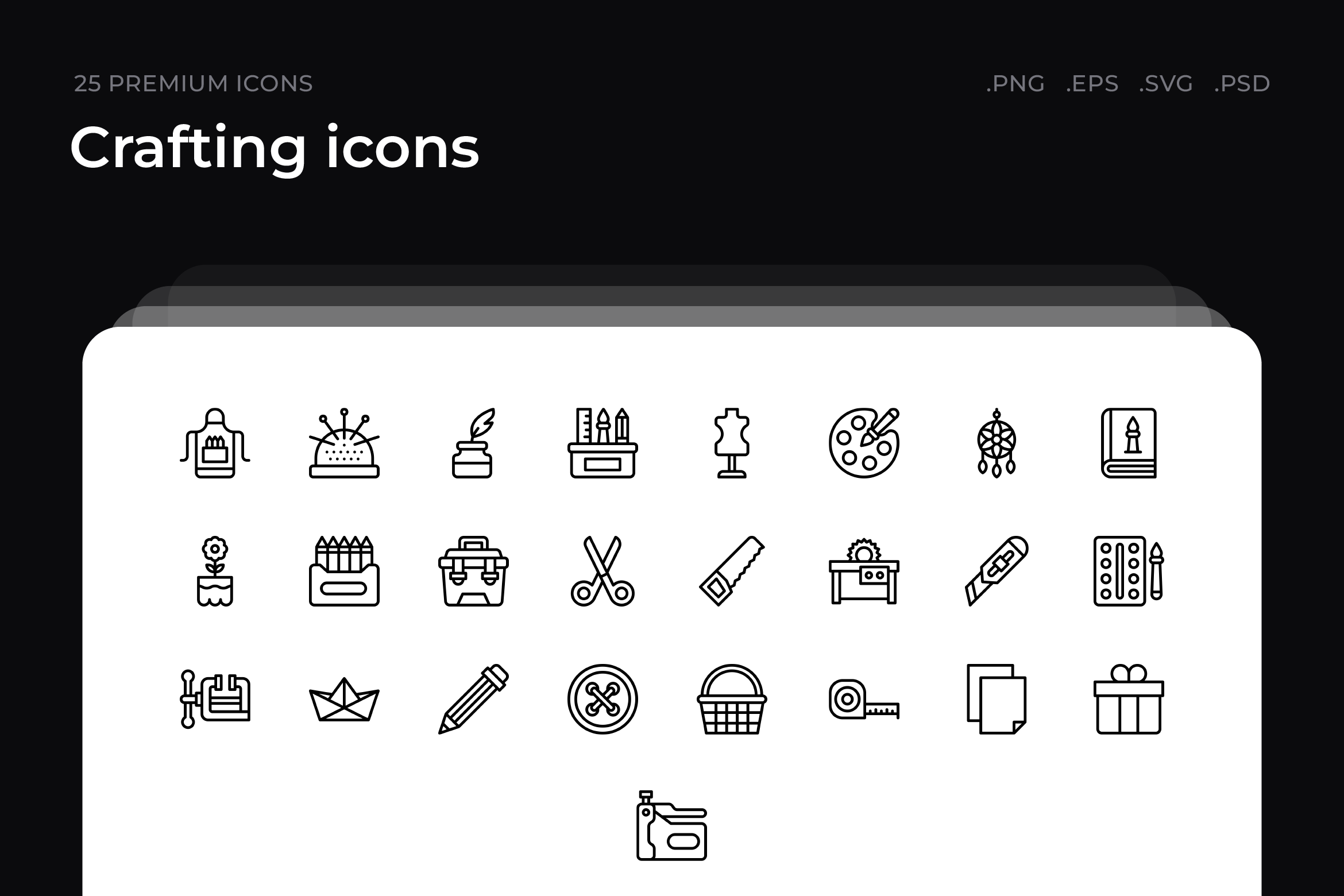Crafting icons, an Outline Icon by Wencory