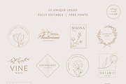Vol. 2 Botanical hand - drawn logos, a Branding & Logo Template by Crocus Paperi (Thumbnail 3 of 6)