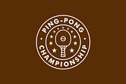Ping Pong Sport Emblem Badge Logo, a Branding & Logo Template by Buqancreative (Thumbnail 2 of 4)