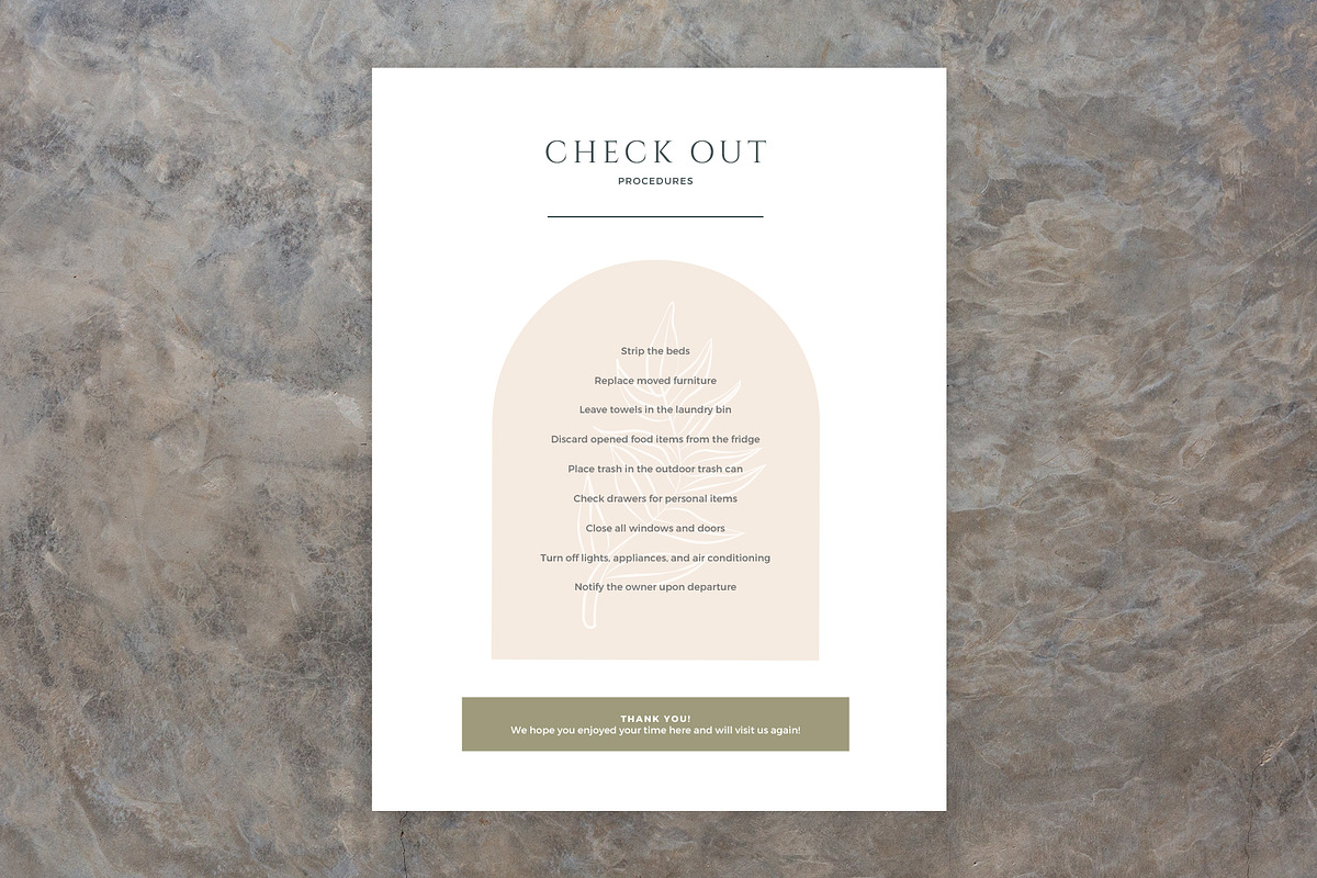 Arches Check Out List for Airbnb, a Templates & Theme by Kin Studio (Photo 2 of 5)